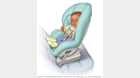Baby in a convertible car seat 